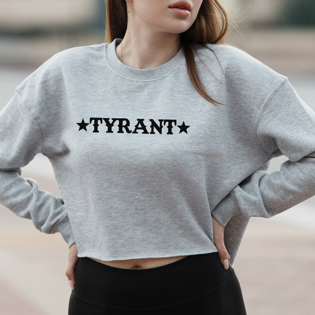 Western Rodeo Graphic with Tyrant Text – Vintage Crop Sweatshirt