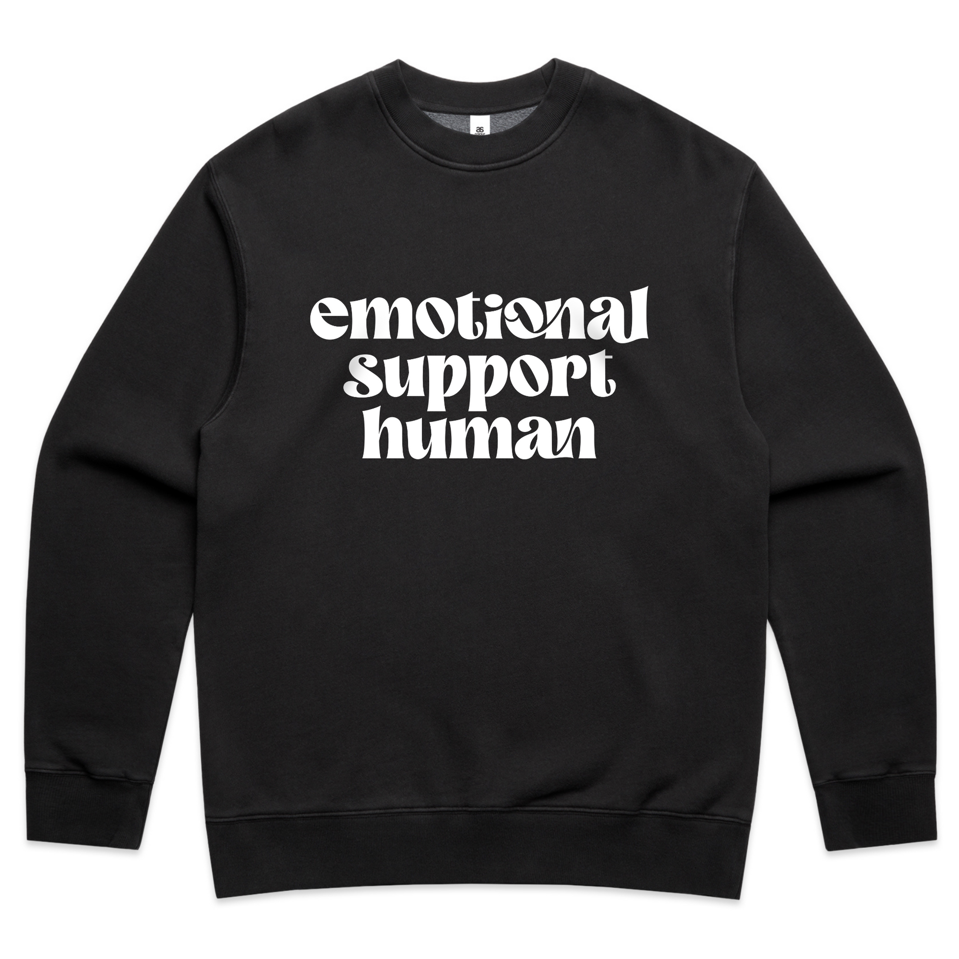 Emotional Support Human – Minimalist Mental Health Graphic Faded Sweatshirt