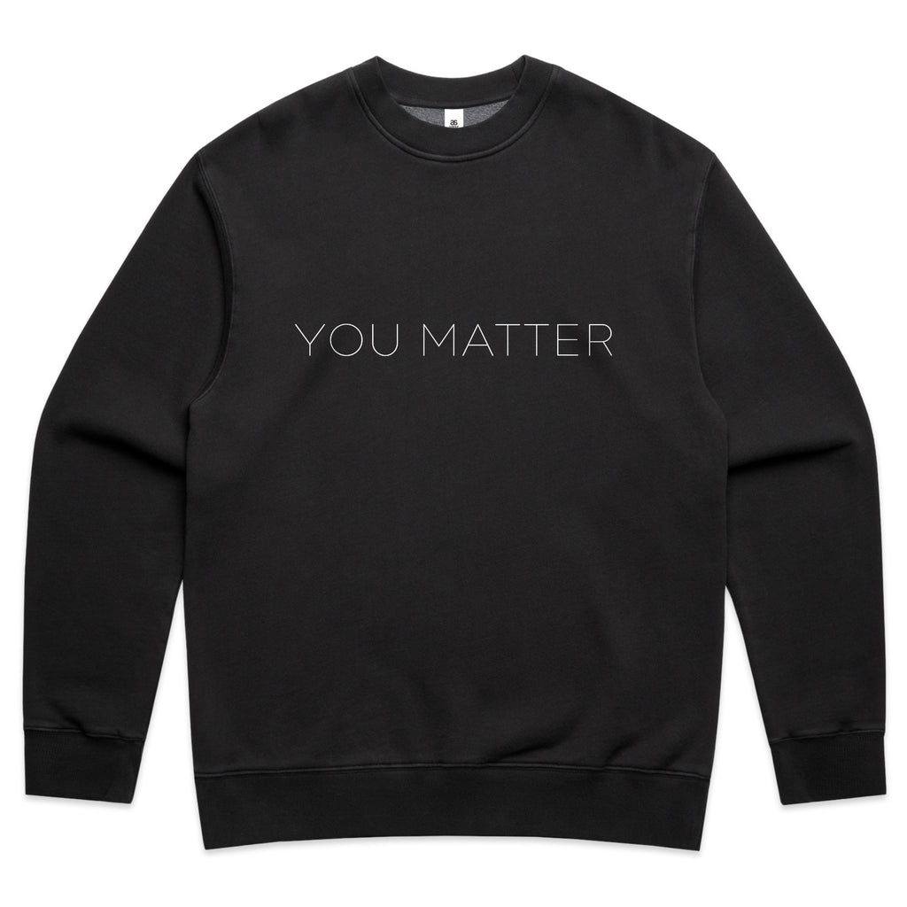You Matter – Minimalist Mental Health Awareness Faded Sweatshirt