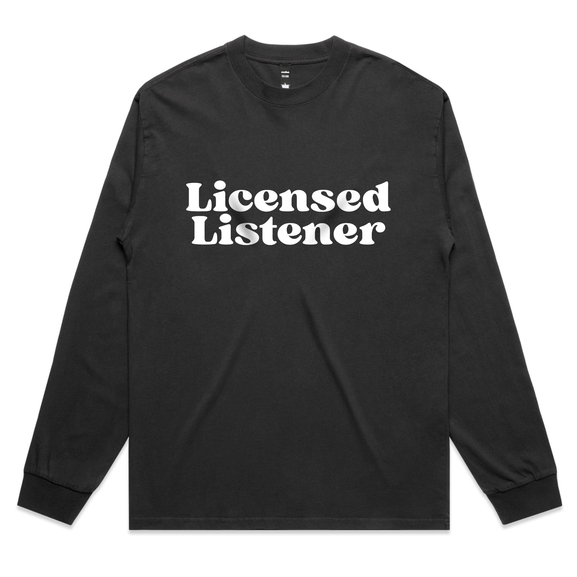 Licensed Listener – Minimalist Mental Health Long Sleeve Tee – Faded L/S