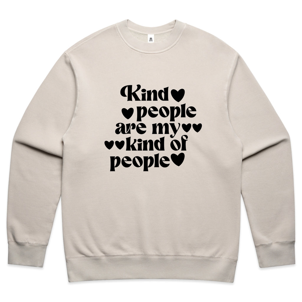 Kind People Are My Kind of People – Retro Inspirational Graphic Faded Sweatshirt