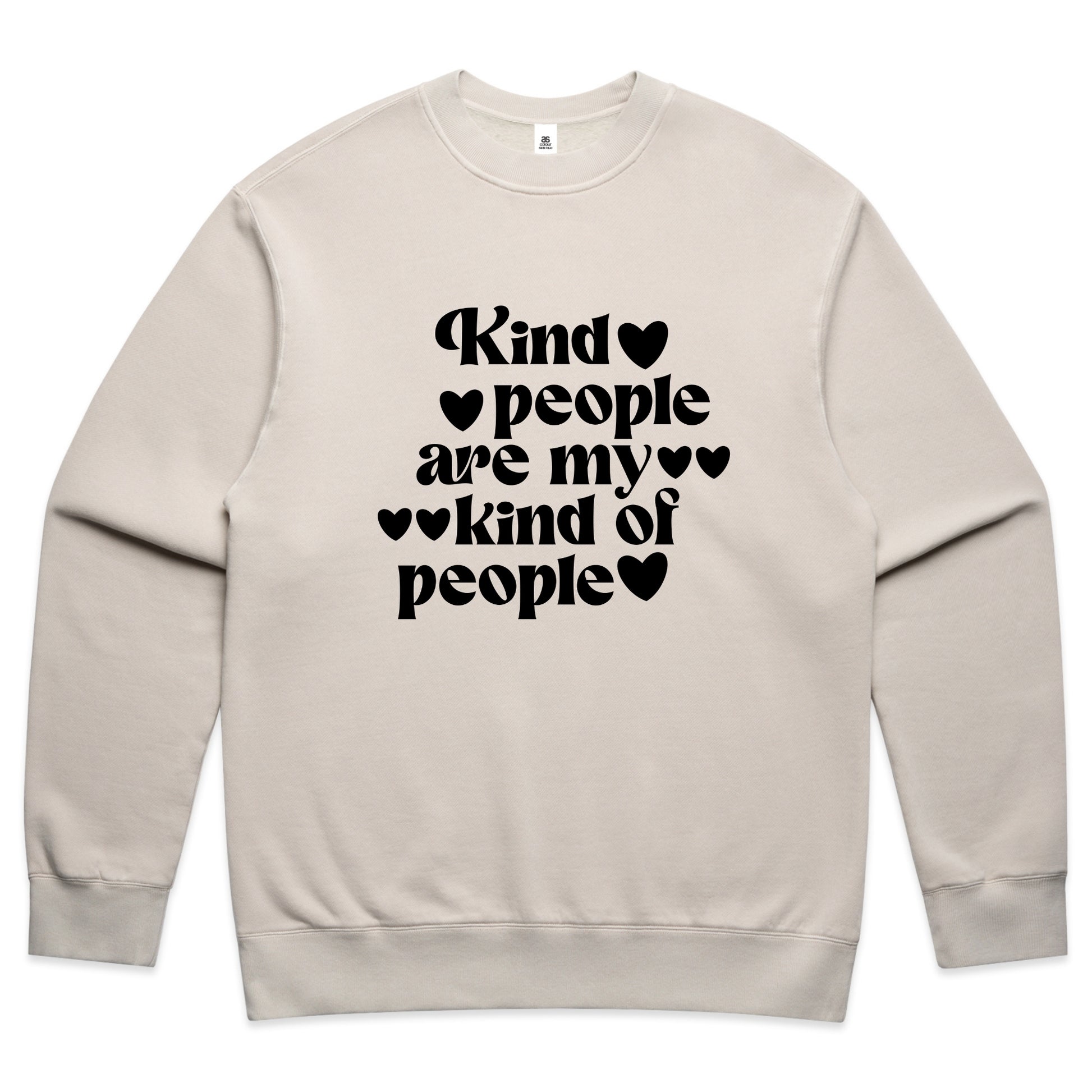 Kind People Are My Kind of People – Retro Inspirational Graphic Faded Sweatshirt