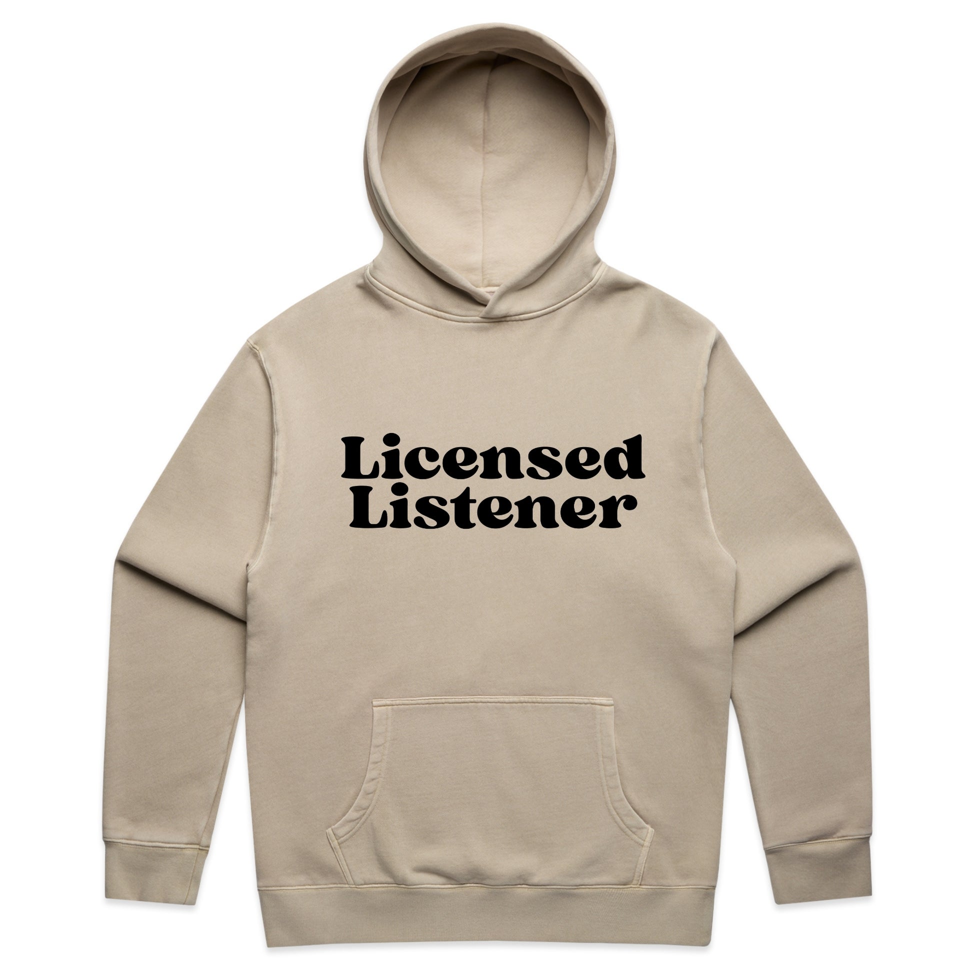 Licensed Listener – Funny Mental Health Therapist Faded Hoodie
