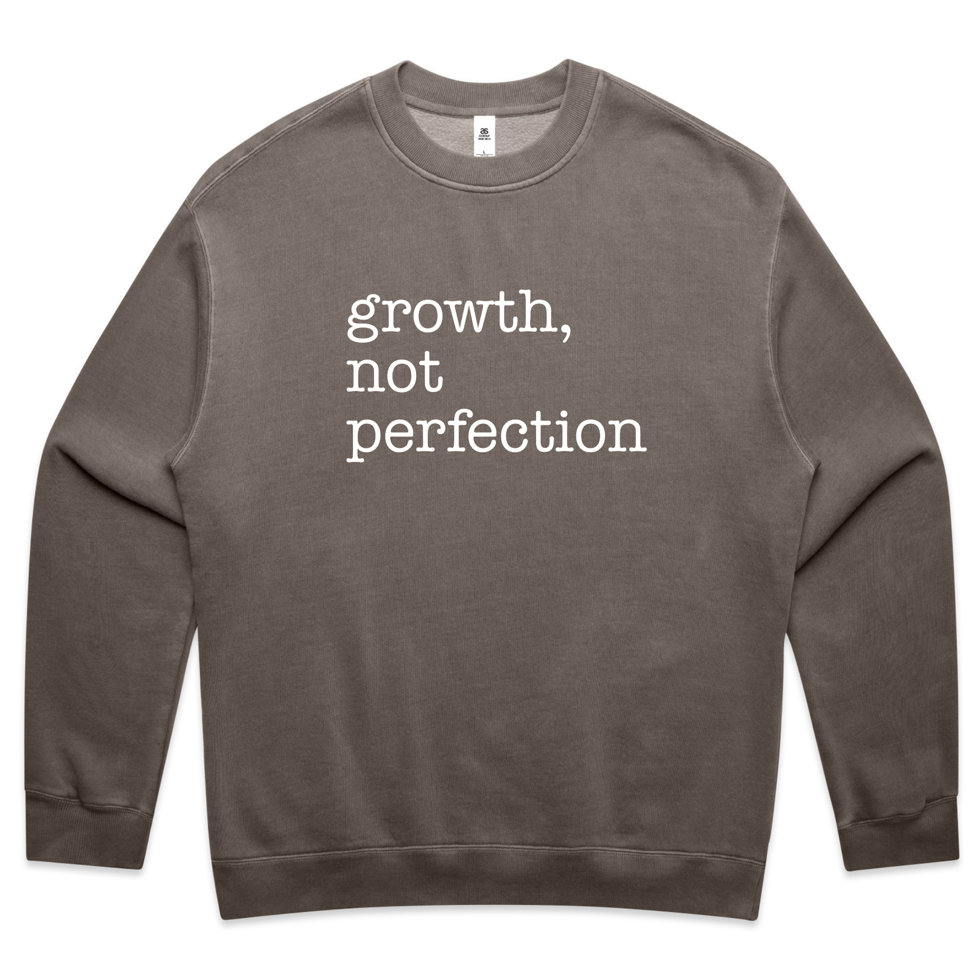 Growth Not Perfection – Inspirational Mental Health Graphic Faded Sweatshirt