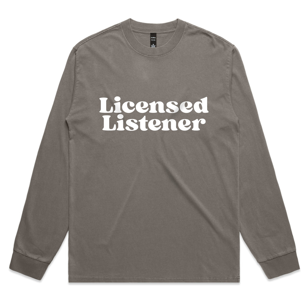 Licensed Listener – Minimalist Mental Health Long Sleeve Tee – Faded L/S