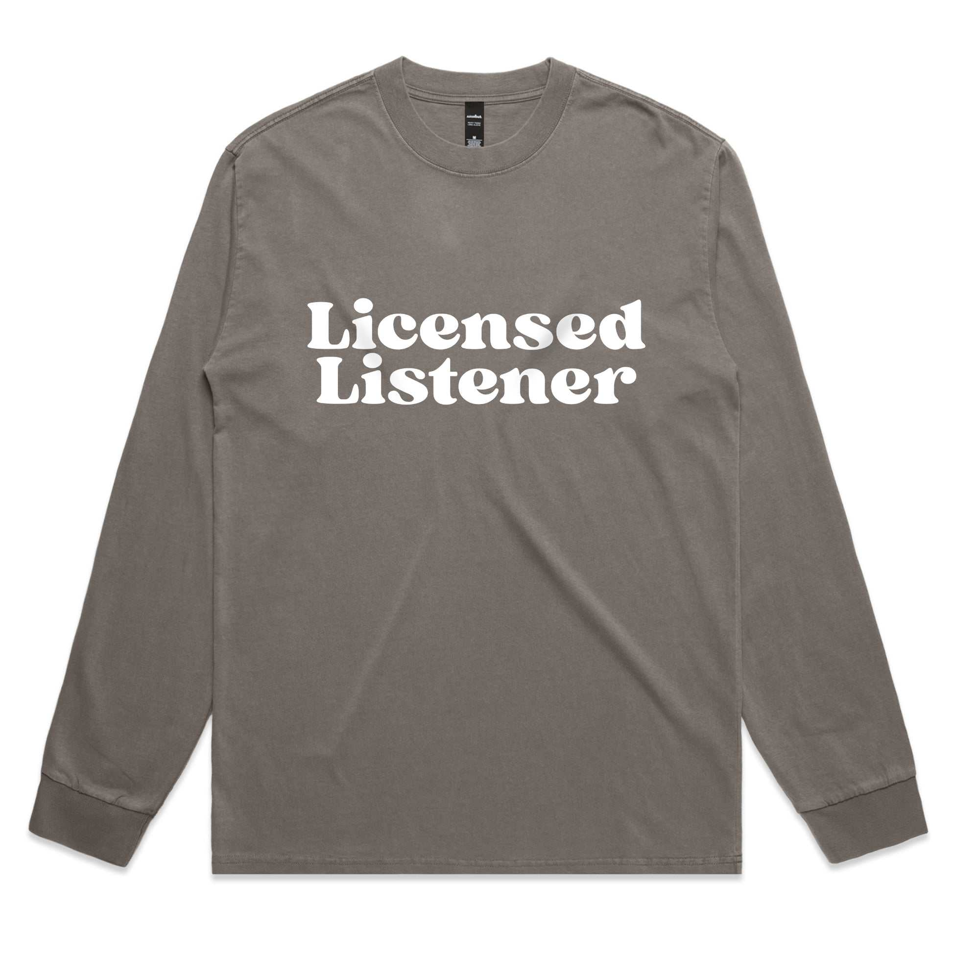 Licensed Listener – Minimalist Mental Health Long Sleeve Tee – Faded L/S