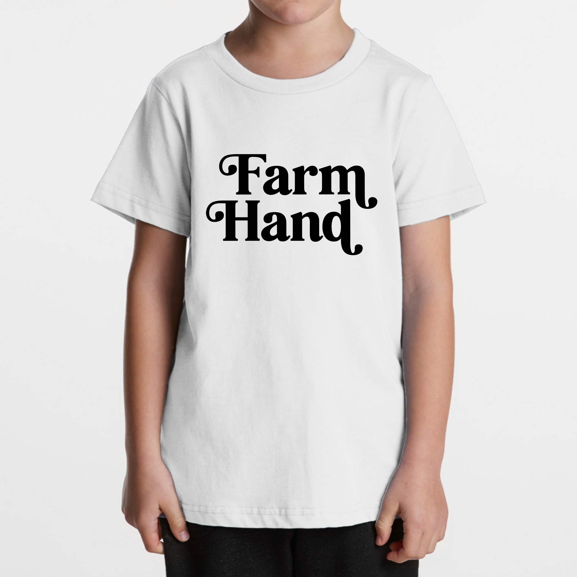 Farm Hand Kids Tee – Western Typography Graphic Shirt