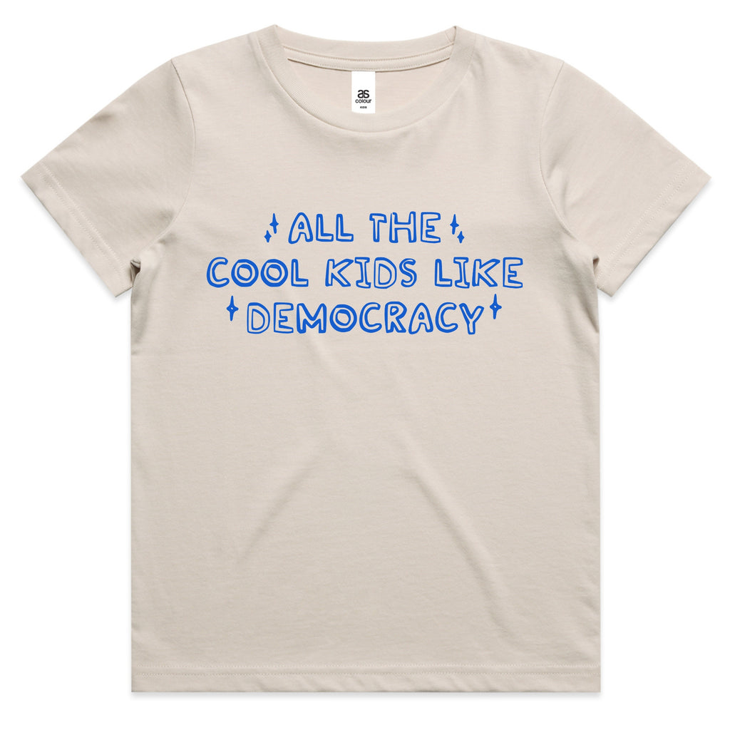 All the Cool Kids Like Democracy Toddler Tee – Political Graphic Shirt