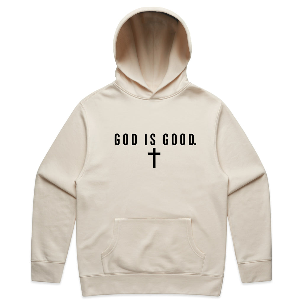 God Is Good Minimalist Christian Faith Graphic – Faded Hoodie