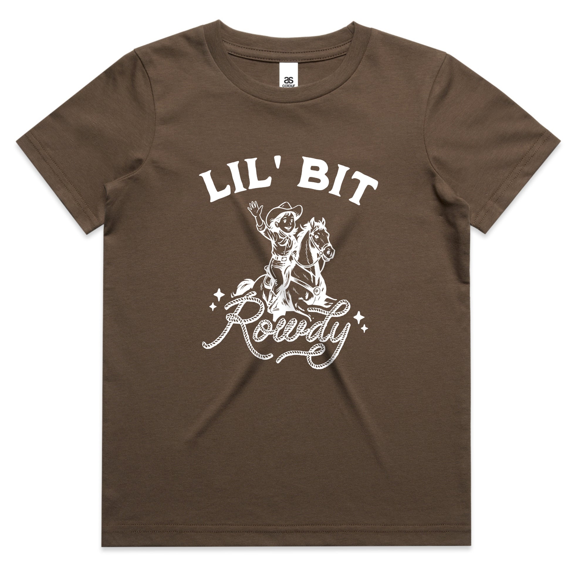 Lil' Bit Rowdy Kids Rodeo T-Shirt – Western Cowboy Cowgirl Birthday Outfit for Toddlers