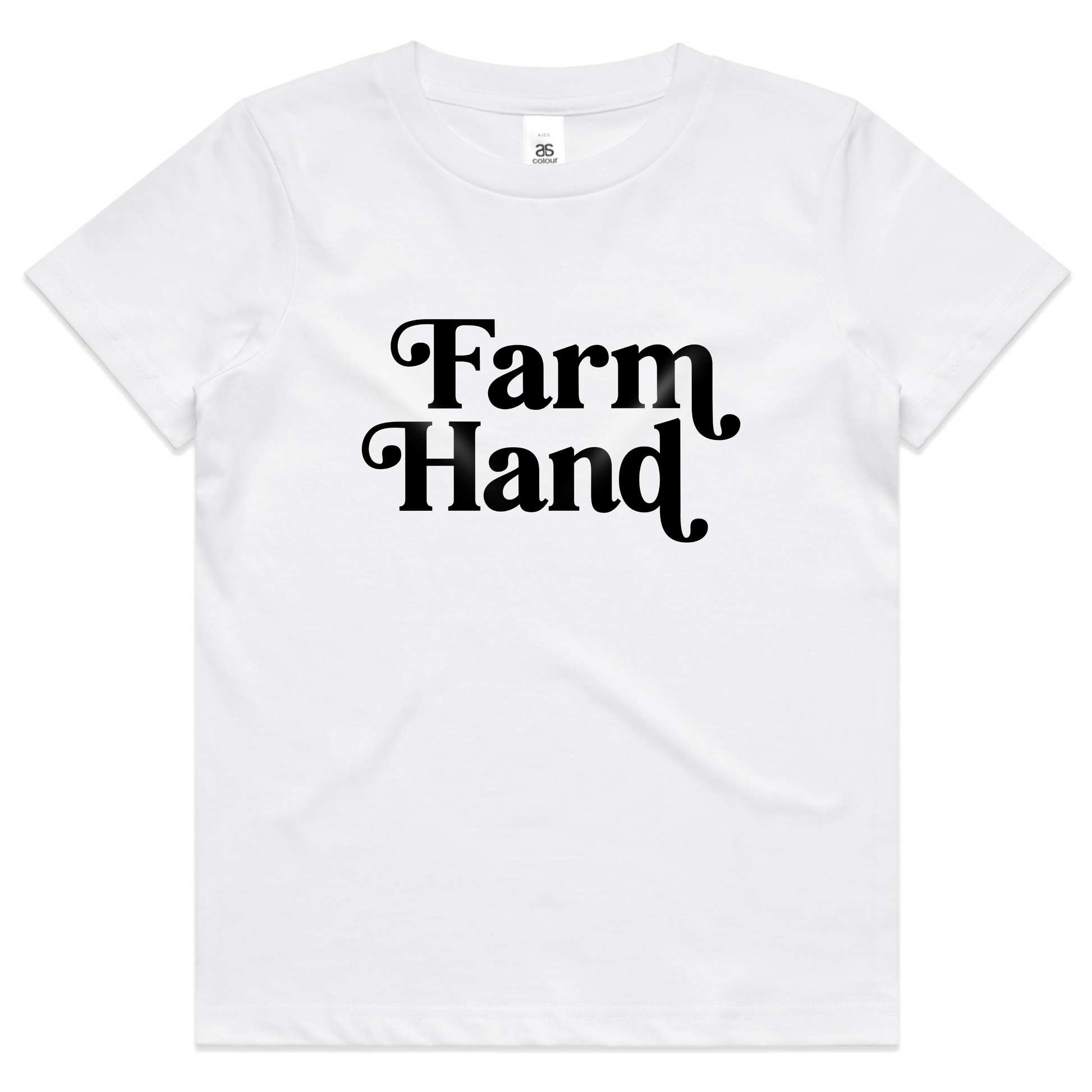 Farm Hand Kids Tee – Western Typography Graphic Shirt