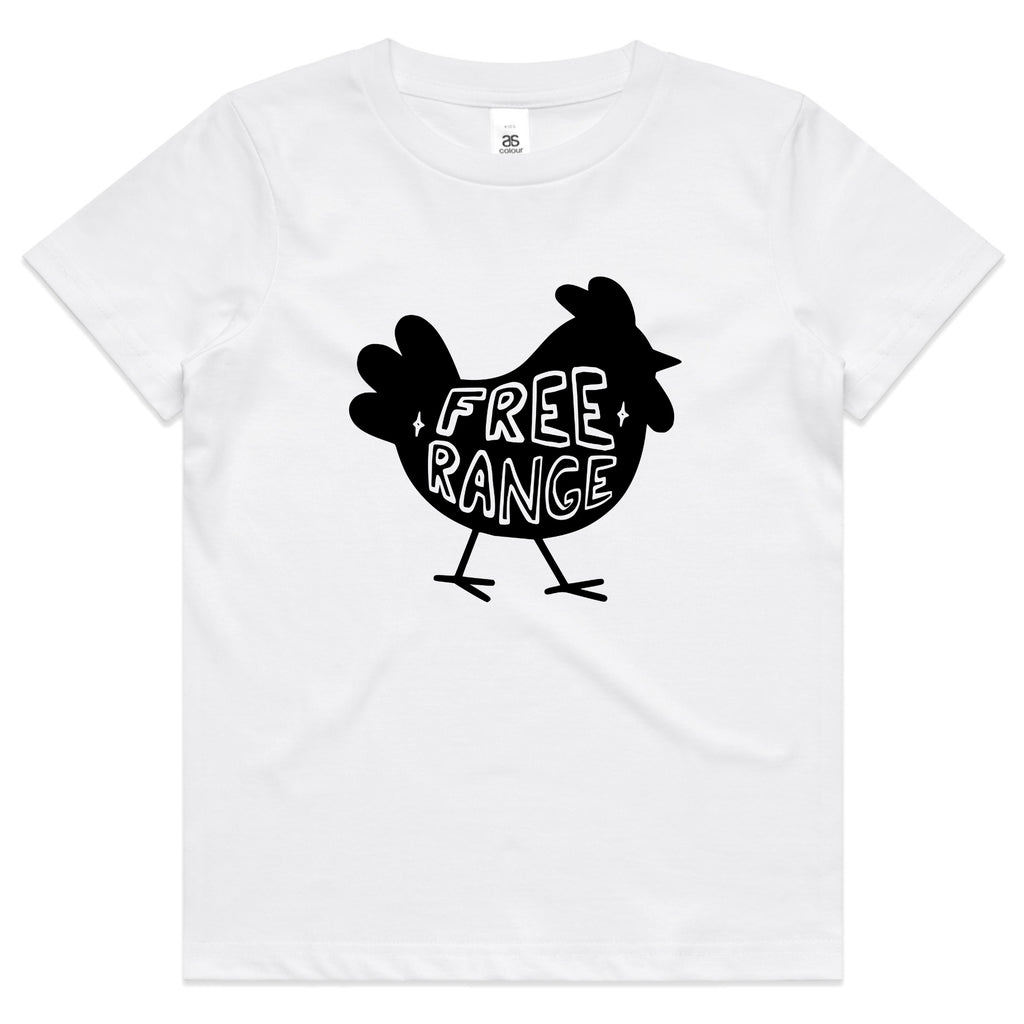 Free Range Chicken Kids T-Shirt – Funny Farm Animal Toddler Tee